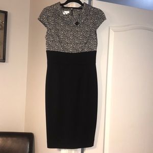 NWT Black and White Midi Dress